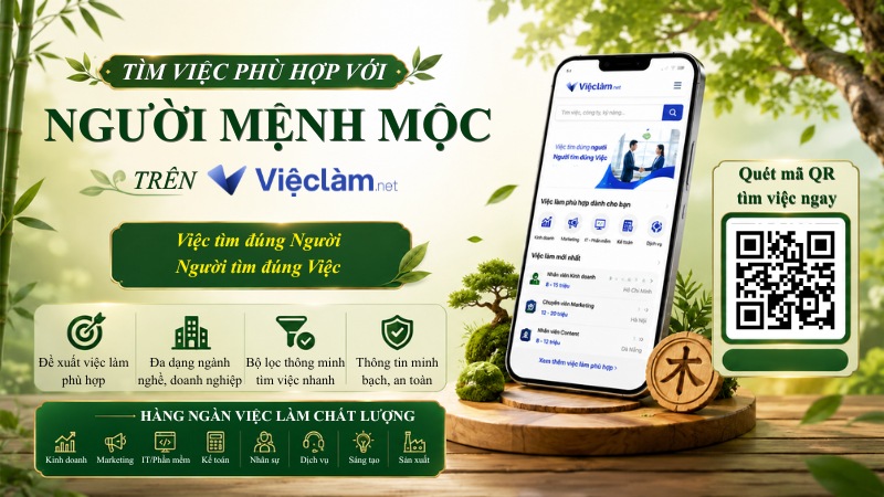 Tìm việc phù hợp với người mệnh Mộc trên Vieclam.net