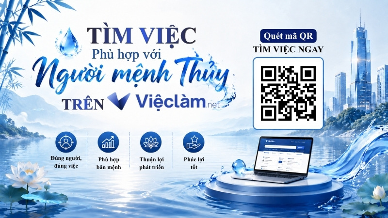 Tìm việc phù hợp với người mệnh Thủy trên Vieclam.net