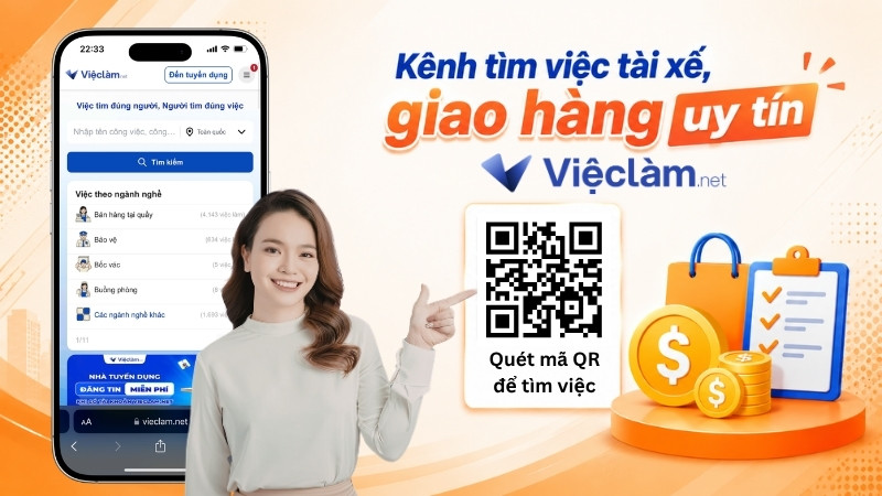 Tìm việc tài xế, shipper giao hàng lương cao tại Vieclam.net