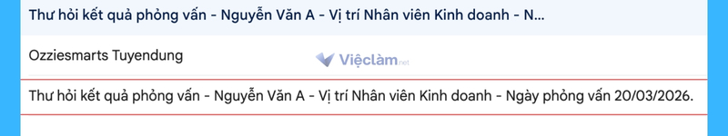 Cách viết tiêu đề email hỏi kết quả phỏng vấn