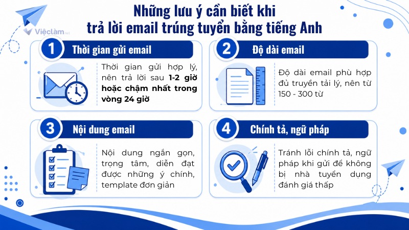 Những lưu ý quan trọng khi trả lời mail trúng tuyển bằng tiếng Anh