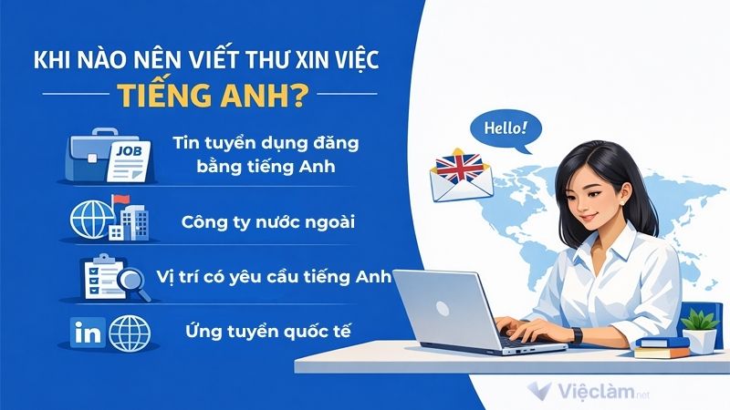 Các trường hợp nên viết thư xin việc tiếng anh