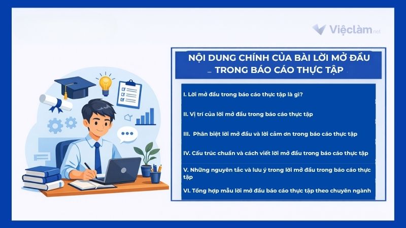 Nội dung chính của bài viết lời mở đầu trong báo cáo thực tập