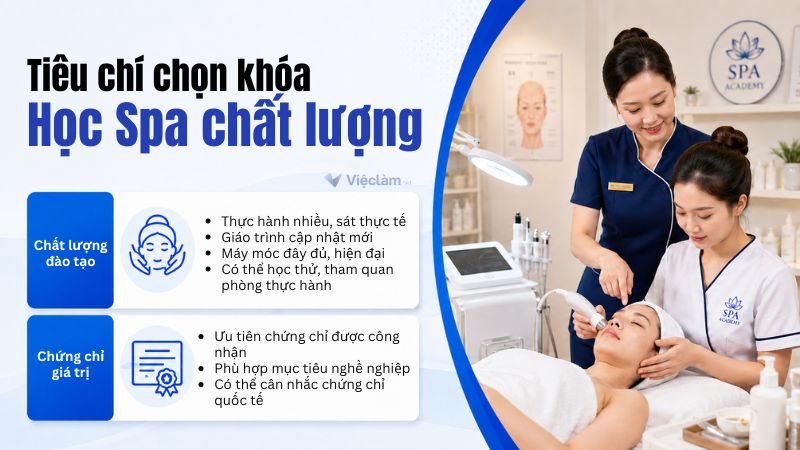 Tiêu chí chọn khóa học Spa chất lượng